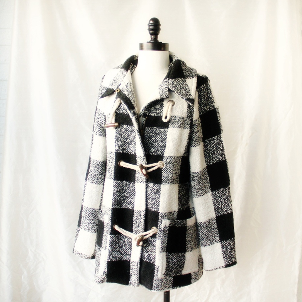 Plaid Duffle Coat
